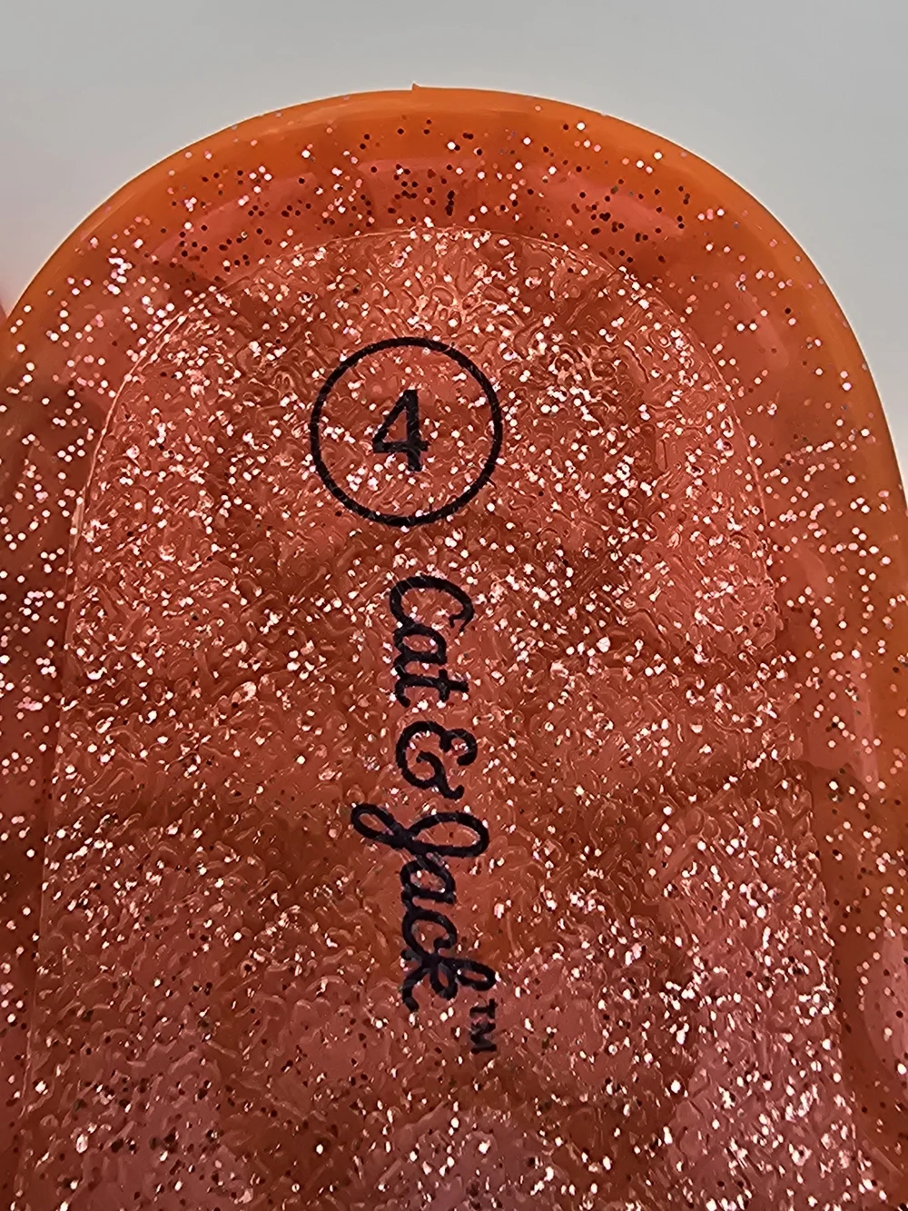 Cat & Jack Blue and Orange Glitter Ombre Slide Sandals